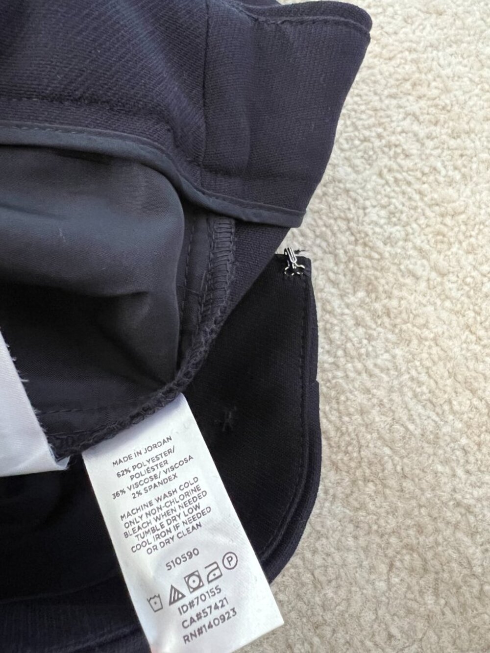 NWT LOFT High Rise Wide Leg Trousers Pants 12 Blue - Picture 10 of 10